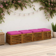 vidaXL 4-Piece Seat Cushions VUGHT 4 pcs 100% Polyester Pink 1
