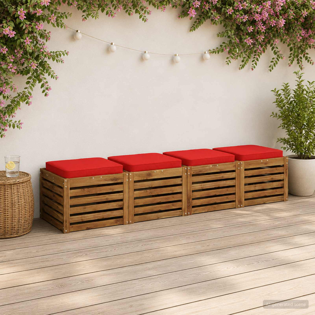 Seat Cushions VUGHT Polyester Depth Red