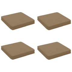 vidaXL 4-Piece Seat Cushions VUGHT 4 pcs 100% Polyester Taupe 2