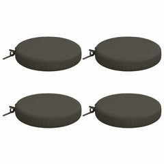Seat Cushions SOEST 4 pcs 100% Polyester Ø 40 x 7 cm Melange Anthracite