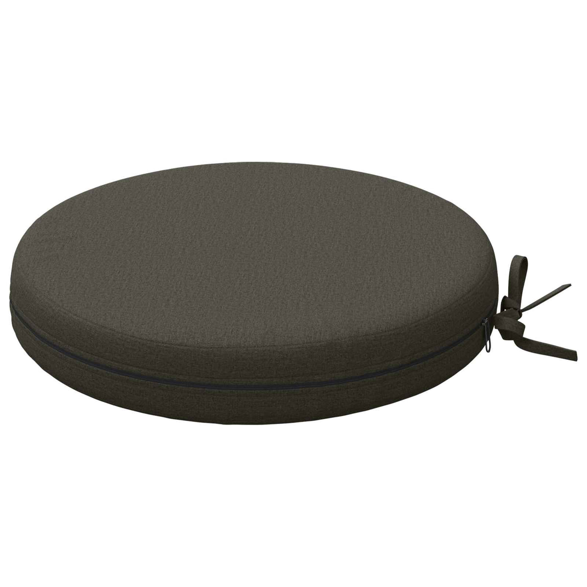 Seat Cushions SOEST 4 pcs 100% Polyester Ø 40 x 7 cm Melange Anthracite