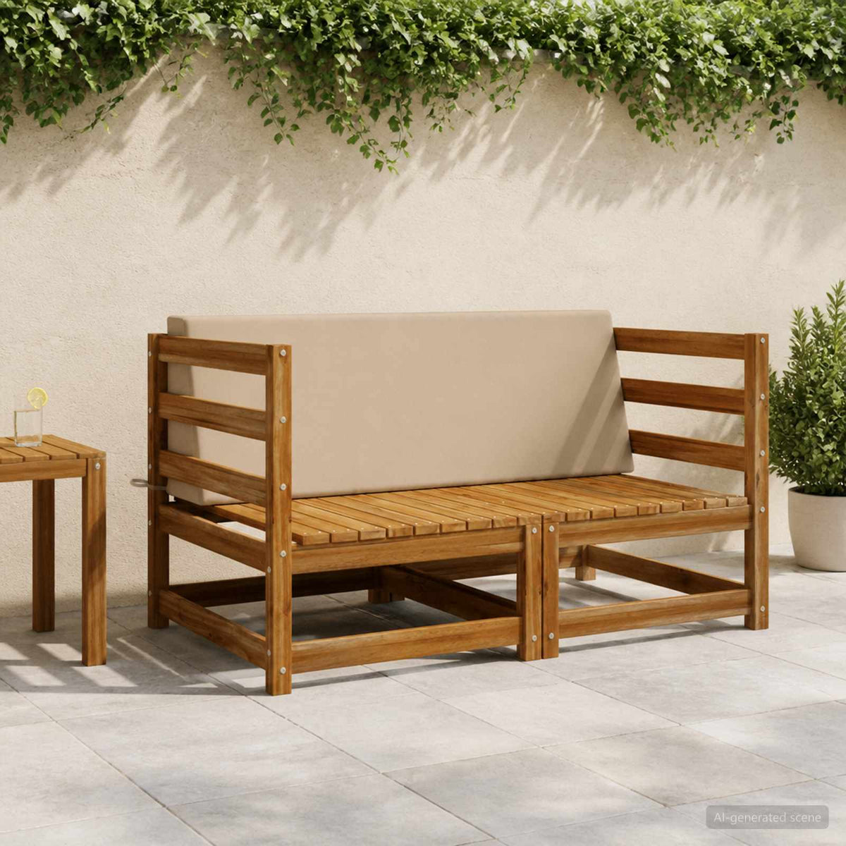 vidaXL Back Cushion SOEST 100% Polyester Sand 120 x 20 x 40 cm 1