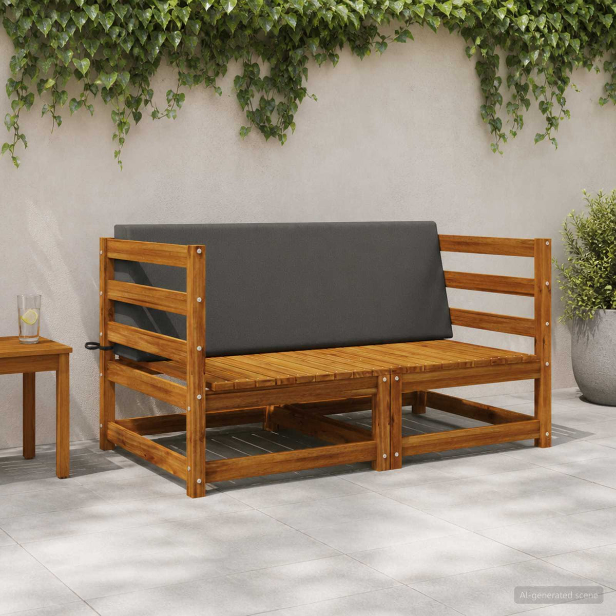 vidaXL Back Cushion SOEST 100% Polyester Anthracite 120 x 20 x 40 cm 1