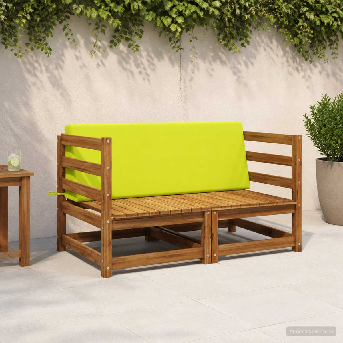vidaXL Back Cushion SOEST 100% Polyester Bright green 120 x 20 x 40 cm 1