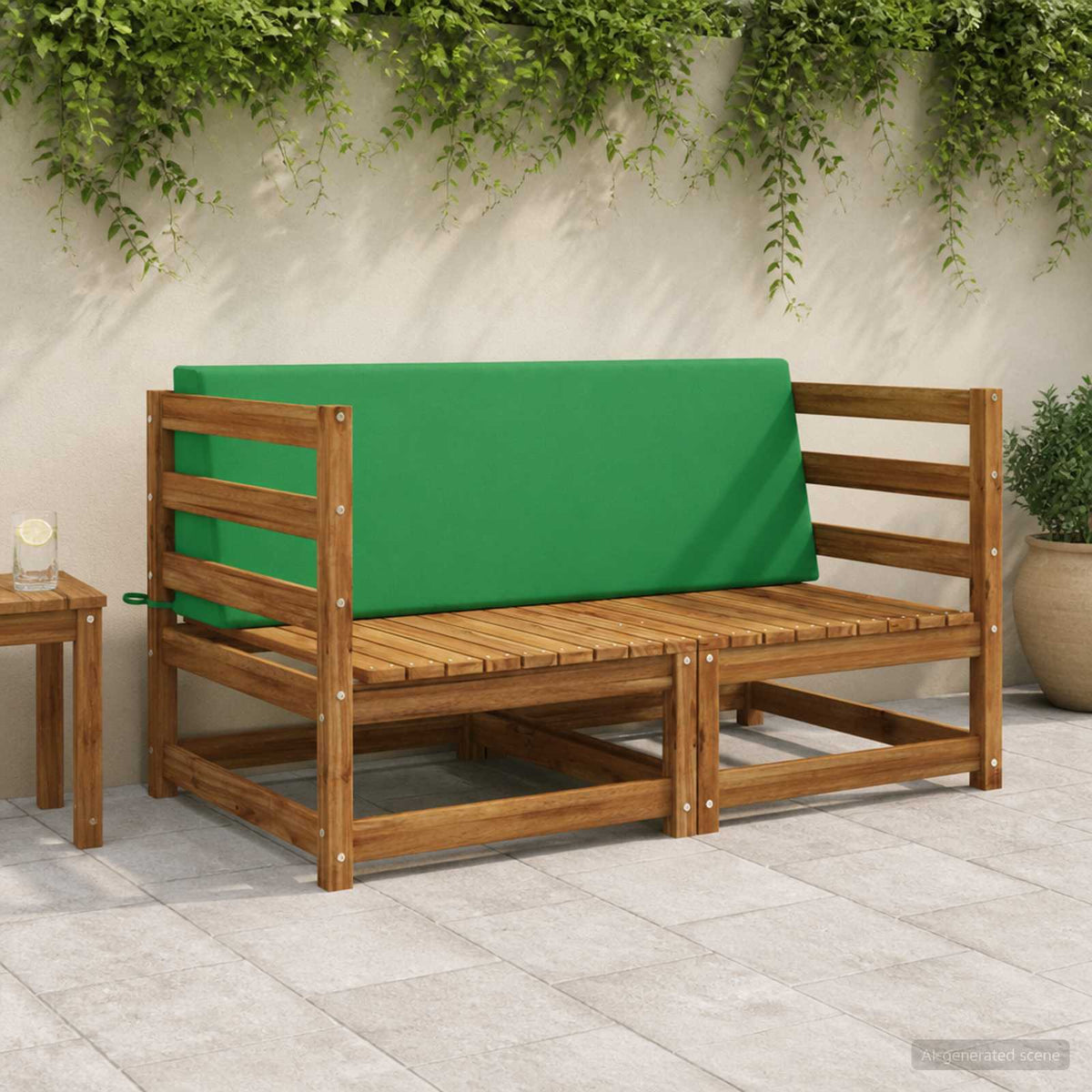 vidaXL Back Cushion SOEST 100% Polyester Green 120 x 20 x 40 cm 1