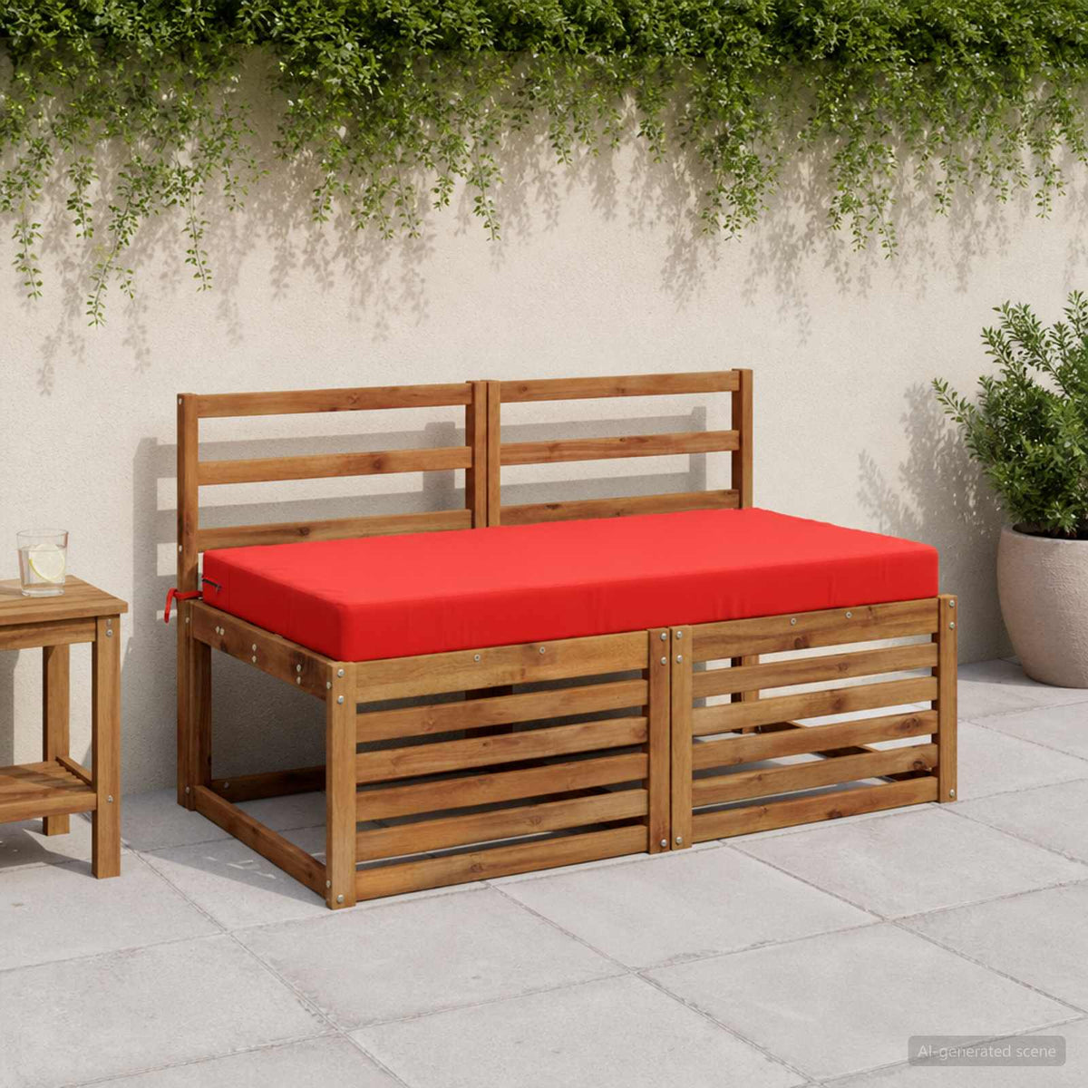 Seat Cushion SOEST 100% Polyester in Red