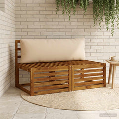 Back Cushion PUTTEN 100% Polyester Melange 120 x 40 x 15 cm Sand