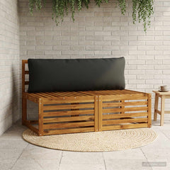 Back Cushion PUTTEN 100% Polyester Melange 120 x 40 x 15 cm Black