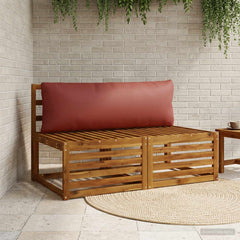 Back Cushion PUTTEN 100% Polyester Melange 120 x 40 x 15 cm Red