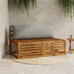 Back Cushion PUTTEN 100% Polyester Melange 120 x 40 x 15 cm Grey