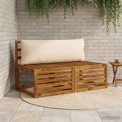Back Cushion PUTTEN 100% Polyester Melange 120 x 40 x 15 cm Cream