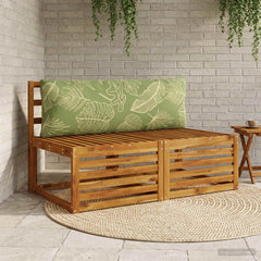 Back Cushion PUTTEN Polyester 120 x 40 x 15 cm Leaf Design