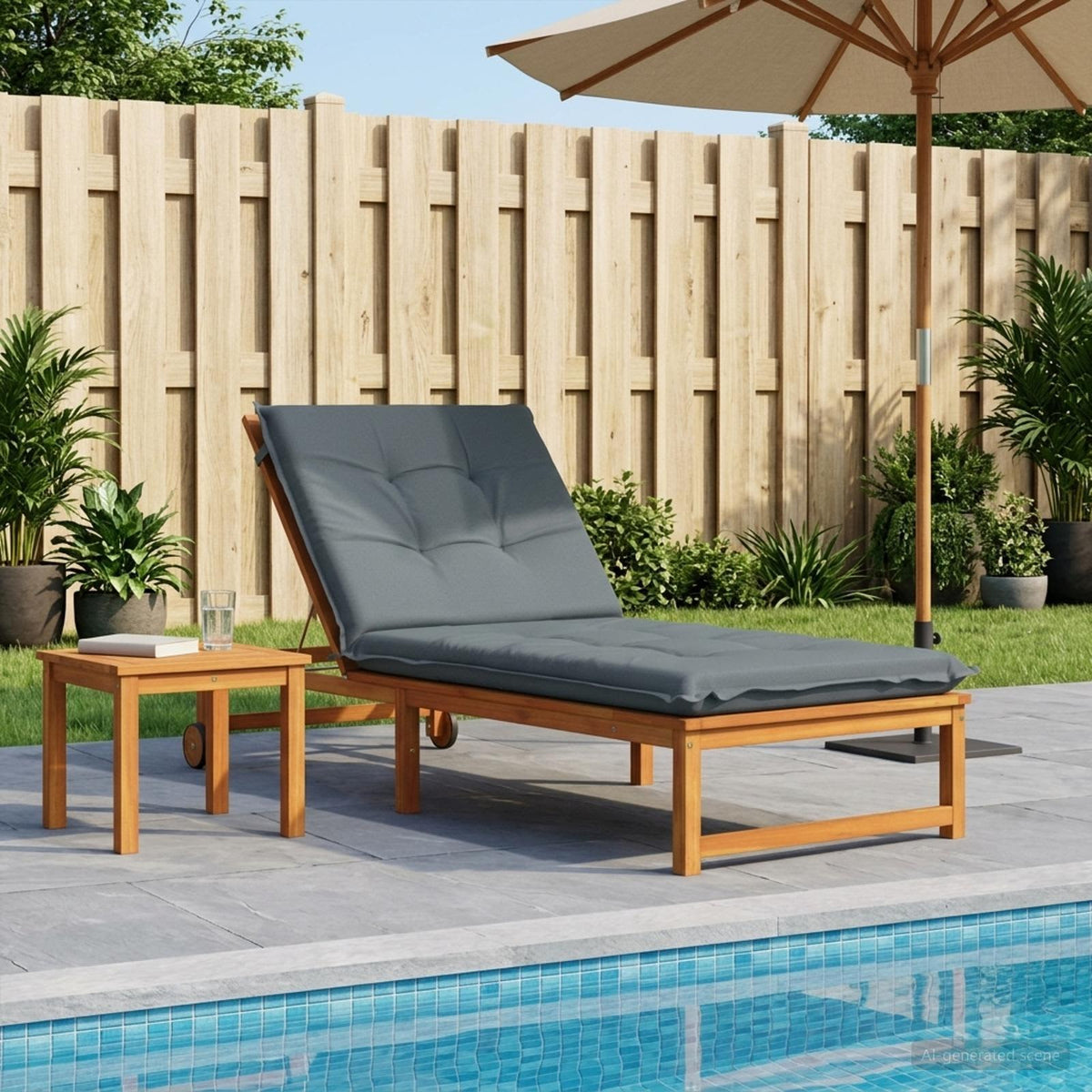 Sunlounger Cushion GEMERT Polyester Melange Blue
