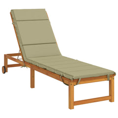 vidaXL Sunlounger Cushion GEMERT 100% Polyester Light Green 3