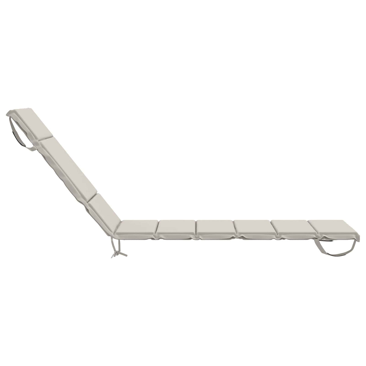vidaXL Sunlounger Cushion GEMERT 100% Polyester White 200 x 50 x 3 cm 5