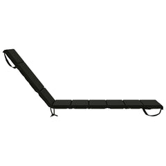vidaXL Sunlounger Cushion GEMERT 100% Polyester Black 200 x 50 x 3 cm 5