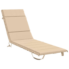 vidaXL Sunlounger Cushion GEMERT 100% Polyester Cream 200 x 50 x 3 cm 2