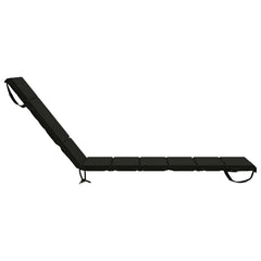 vidaXL Sunlounger Cushion GEMERT 100% Polyester Black 200 x 50 x 3 cm 5