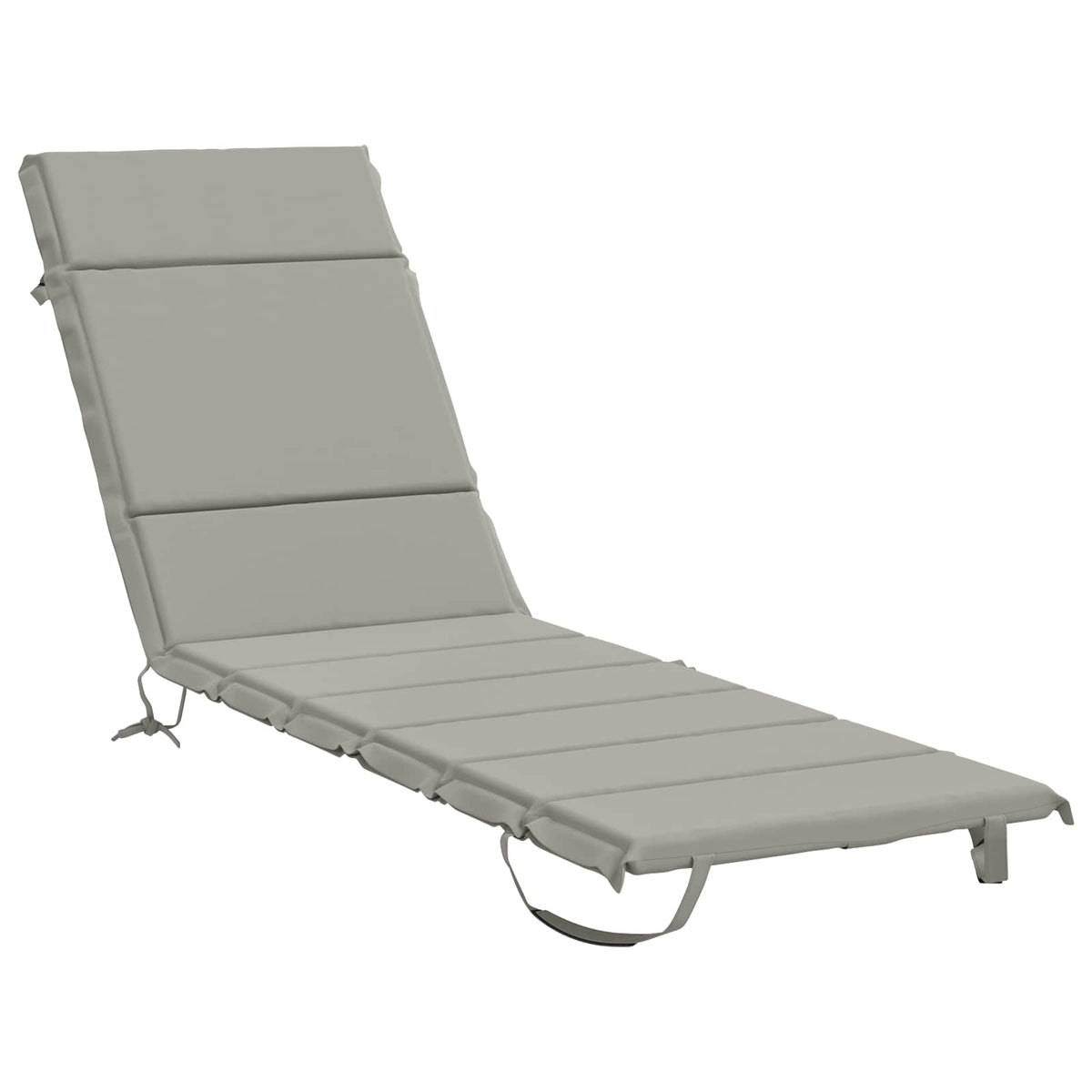 vidaXL Sunlounger Cushion GEMERT 100% Polyester Grey 200 x 50 x 3 cm 2
