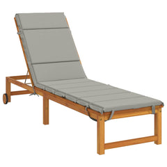 vidaXL Sunlounger Cushion GEMERT 100% Polyester Grey 200 x 50 x 3 cm 3