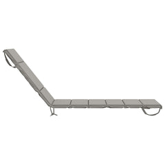 vidaXL Sunlounger Cushion GEMERT 100% Polyester Grey 200 x 50 x 3 cm 5