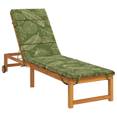 vidaXL Sunlounger Cushion GEMERT 100% Polyester Leaf Design 3