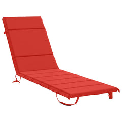 vidaXL Sunlounger Cushion GEMERT 100% Polyester Red 200 x 50 x 3 cm 2