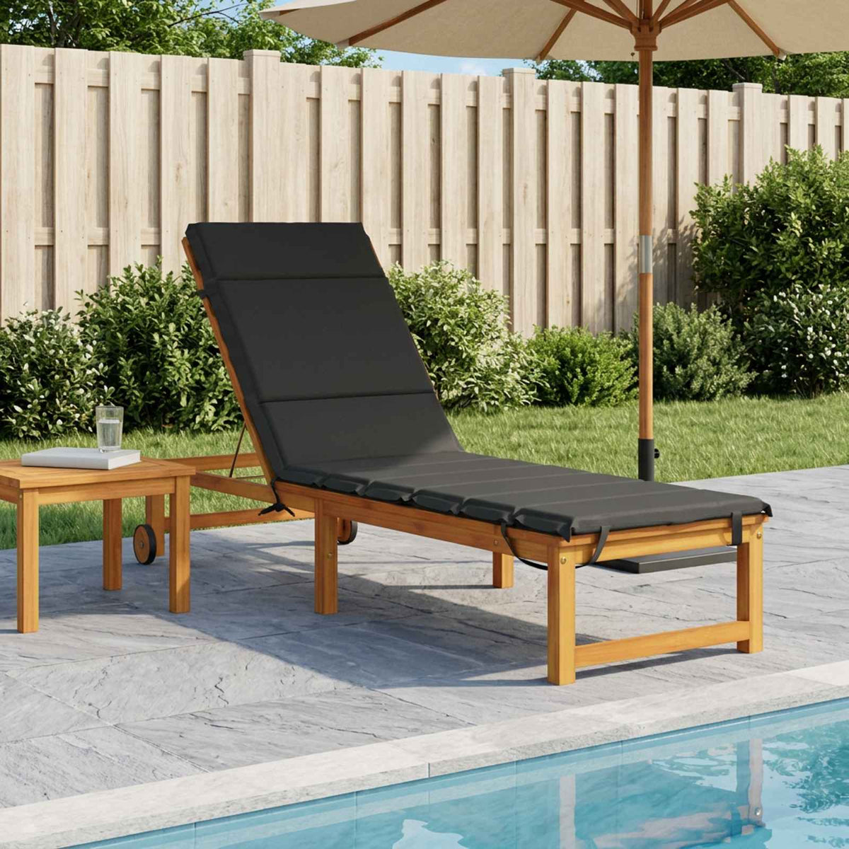 vidaXL Sunlounger Cushion GEMERT 100% Polyester Anthracite 1