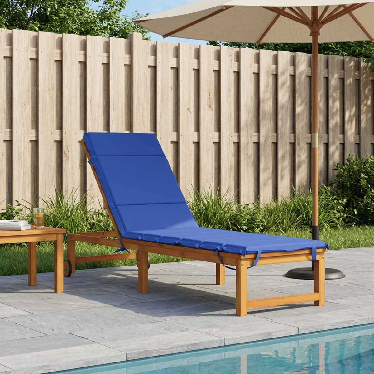 vidaXL Sunlounger Cushion GEMERT 100% Polyester Royal Blue 1