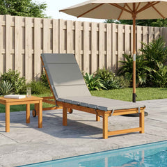 vidaXL Sunlounger Cushion GEMERT 100% Polyester Grey 200 x 50 x 3 cm 1