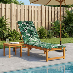 vidaXL Sunlounger Cushion GEMERT 100% Polyester Leaf Pattern 1