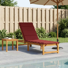 vidaXL Sunlounger Cushion GEMERT 100% Polyester Wine Red 1
