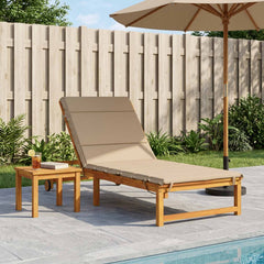 Sunlounger Cushion GEMERT 100% Polyester Melange 200 x 90 x 3 cm Sand