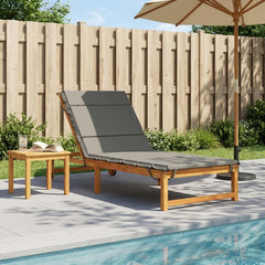 Sunlounger Cushion GEMERT 100% Polyester Melange 200 x 90 x 3 cm Grey