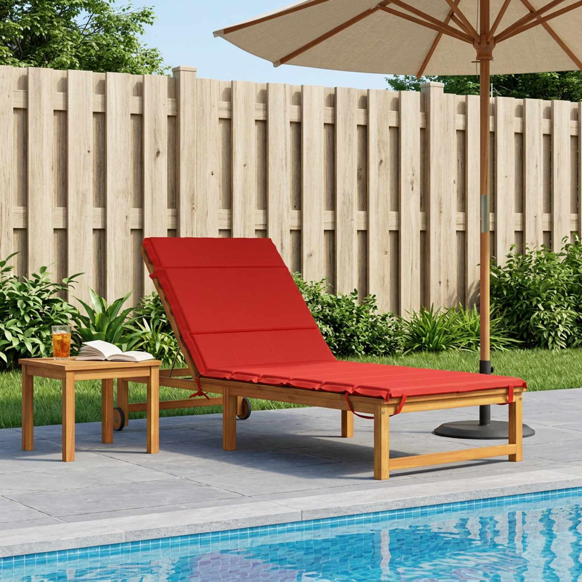 Sunlounger Cushion GEMERT Polyester Red
