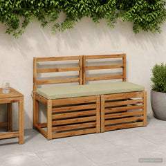 vidaXL Bench Cushions SOEST 2 pcs 100% Polyester Light Green 1