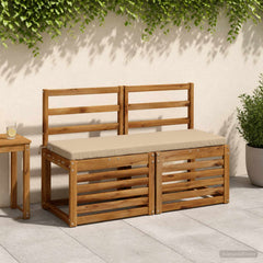 vidaXL Bench Cushions SOEST 2 pcs 100% Polyester Sand 120 x 40 x 5 cm 1