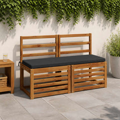 vidaXL Bench Cushions SOEST 2 pcs 100% Polyester Dark Blue 1