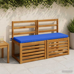 vidaXL Bench Cushions SOEST 2 pcs 100% Polyester Royal Blue 1