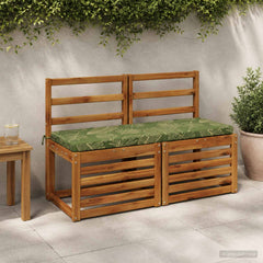 vidaXL Bench Cushions SOEST 2 pcs 100% Polyester Leaf Design 1
