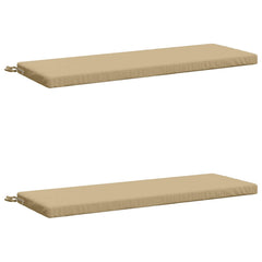 vidaXL Bench Cushions SOEST 2 pcs 100% Polyester Beige 110 x 40 x 5 cm 2