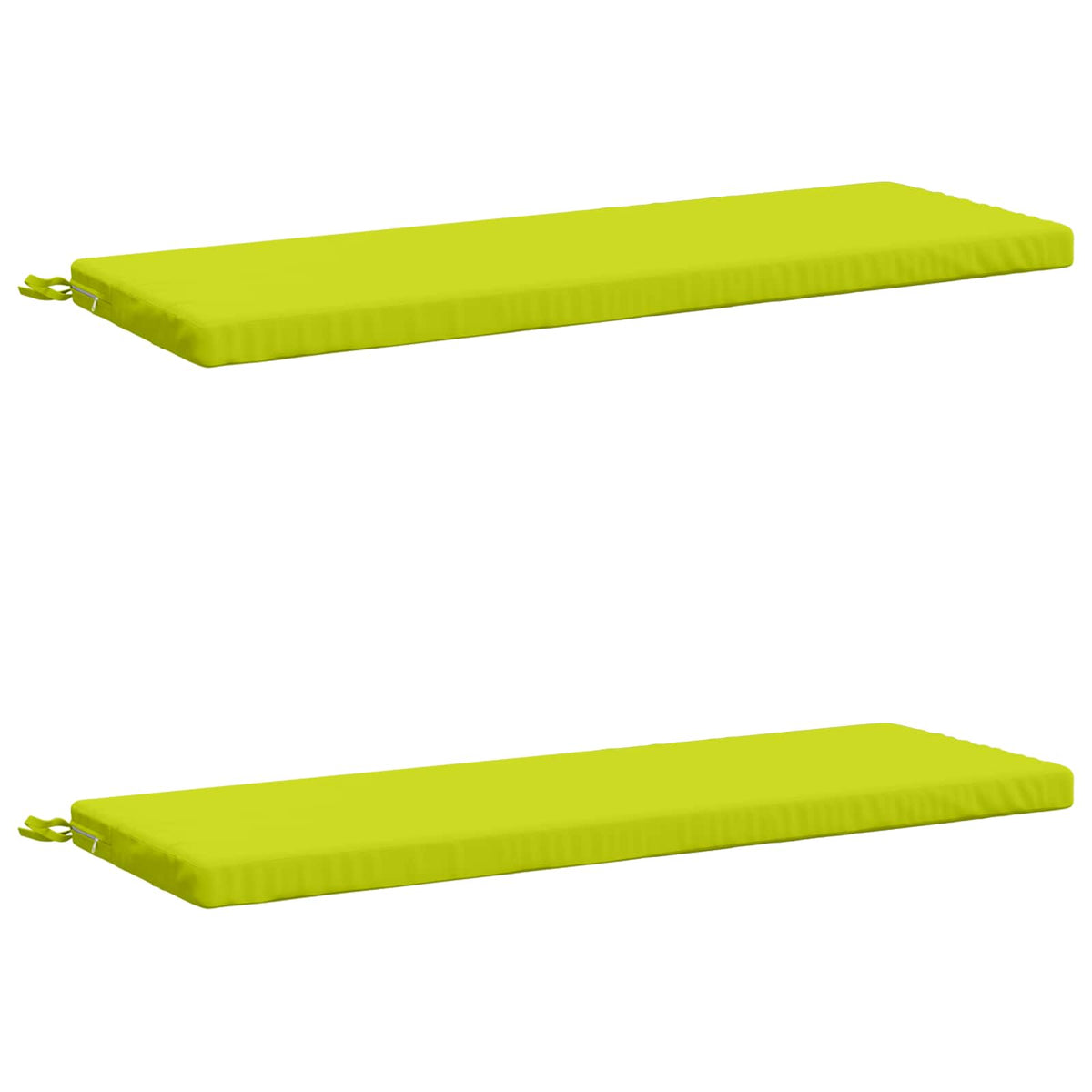 vidaXL Bench Cushions SOEST 2 pcs 100% Polyester Bright Green 2