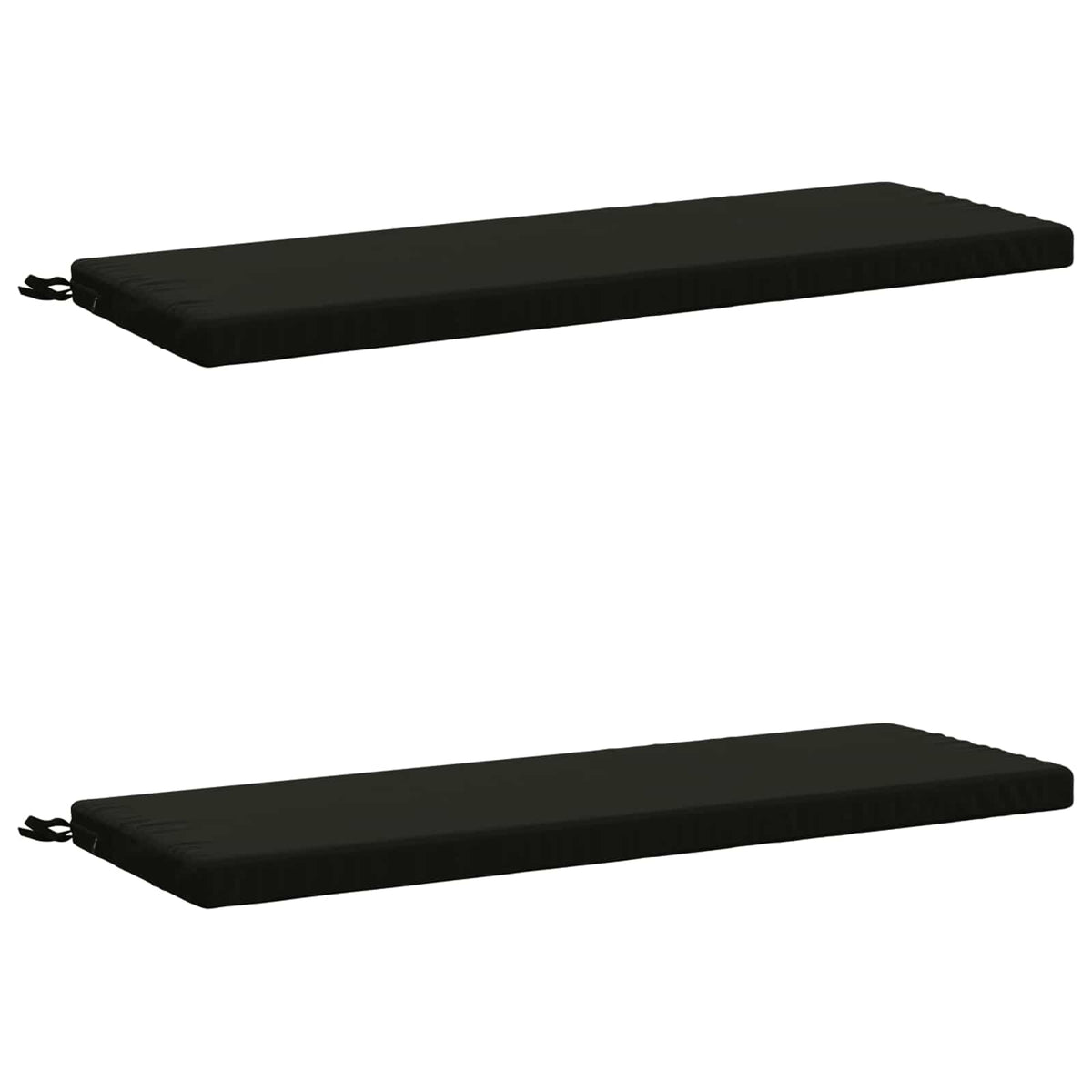 vidaXL Bench Cushions SOEST 2 pcs 100% Polyester Black 110 x 40 x 5 cm 2