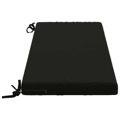 vidaXL Bench Cushions SOEST 2 pcs 100% Polyester Black 110 x 40 x 5 cm 5