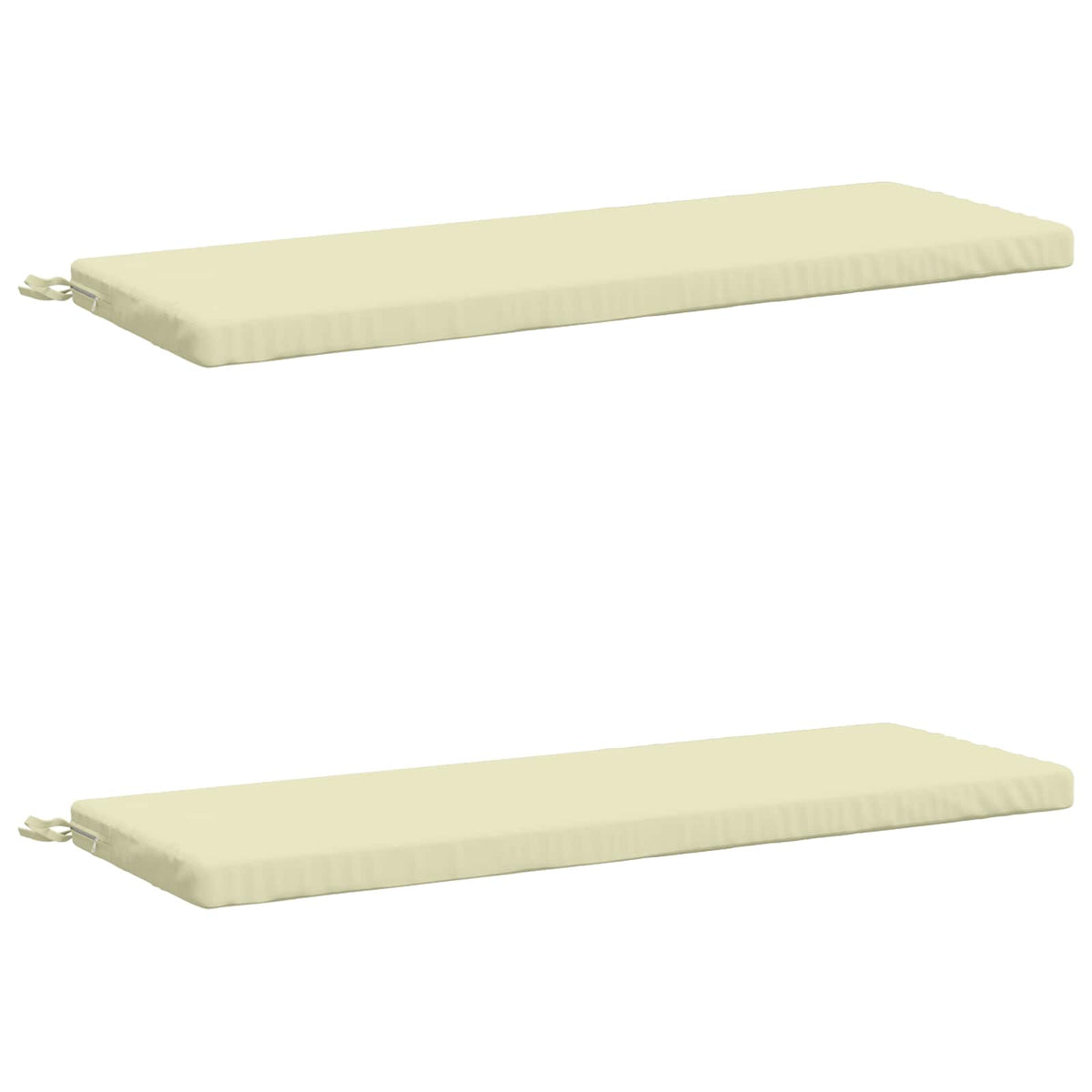 vidaXL Bench Cushions SOEST 2 pcs 100% Polyester Cream 110 x 40 x 5 cm 2