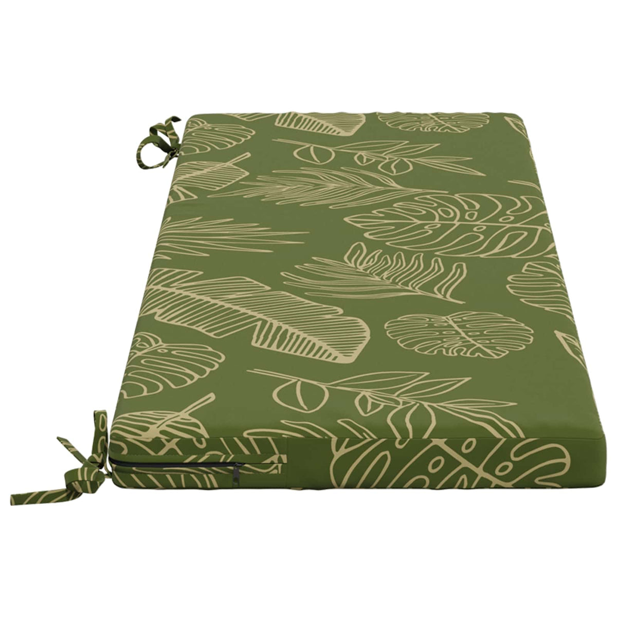 vidaXL Bench Cushions SOEST 2 pcs 100% Polyester Leaf Design 5