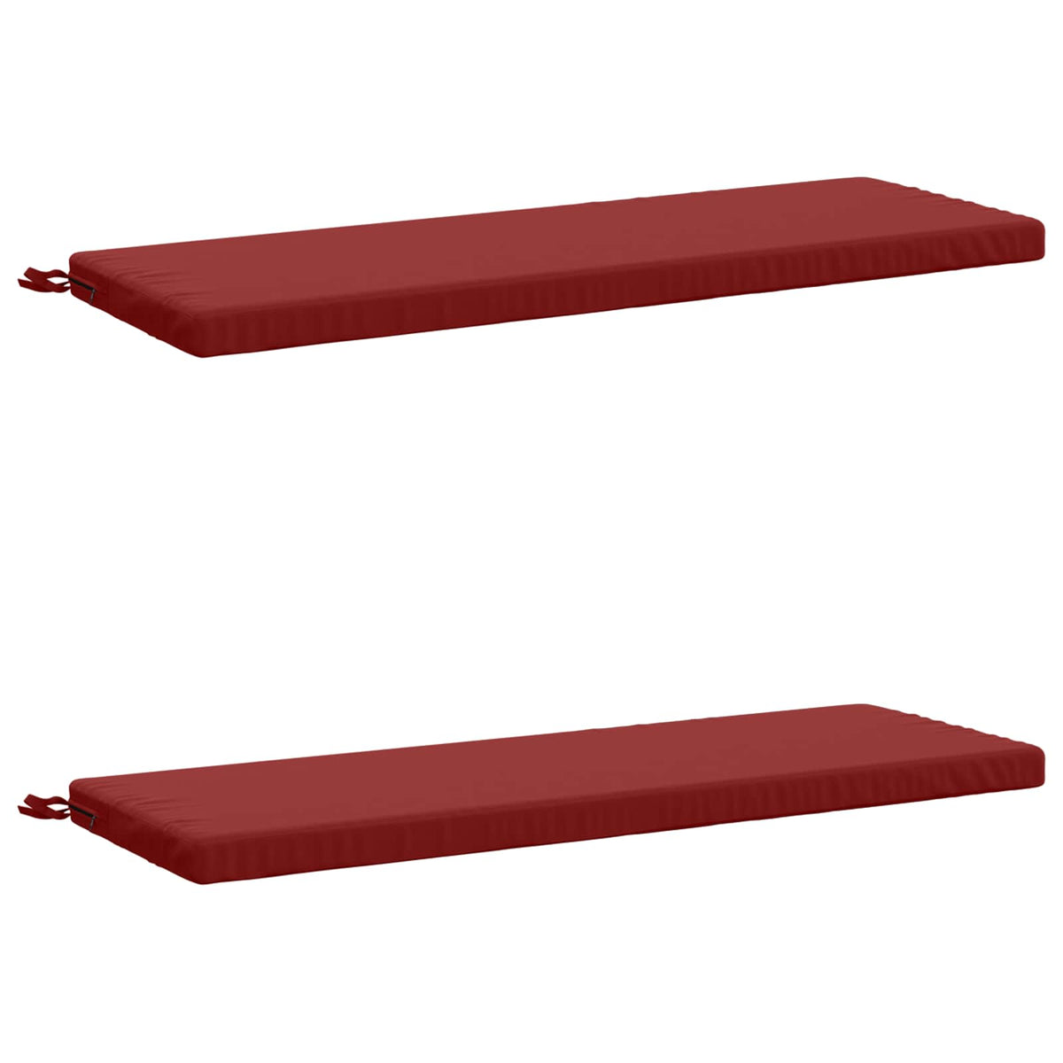 vidaXL Bench Cushions SOEST 2 pcs 100% Polyester Wine Red 2