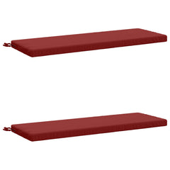 vidaXL Bench Cushions SOEST 2 pcs 100% Polyester Wine Red 2
