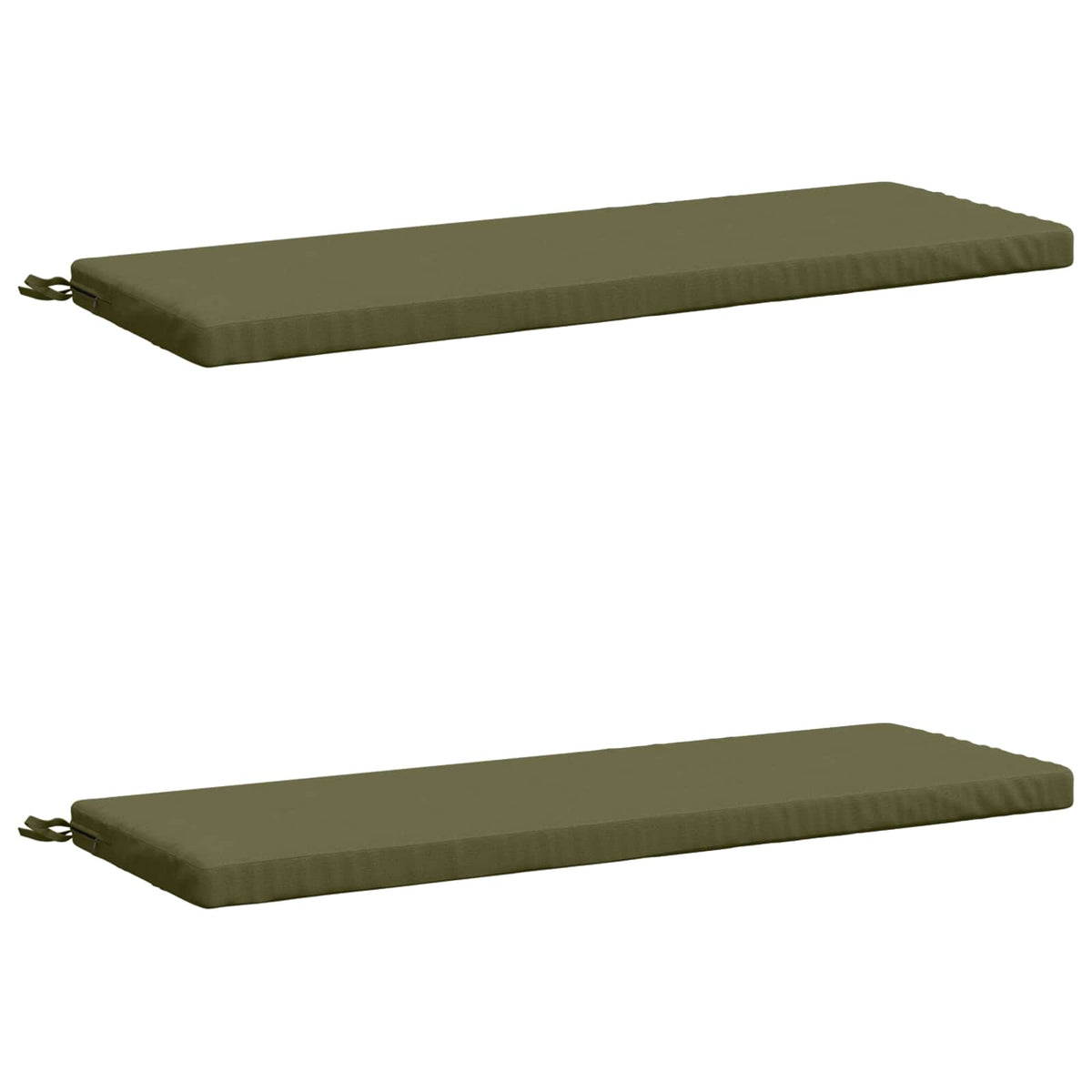 vidaXL Bench Cushions SOEST 2 pcs 100% Polyester Olive Green 2