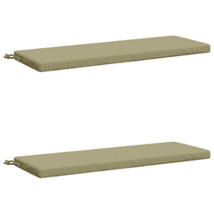 vidaXL Bench Cushions SOEST 2 pcs 100% Polyester Light Green 2